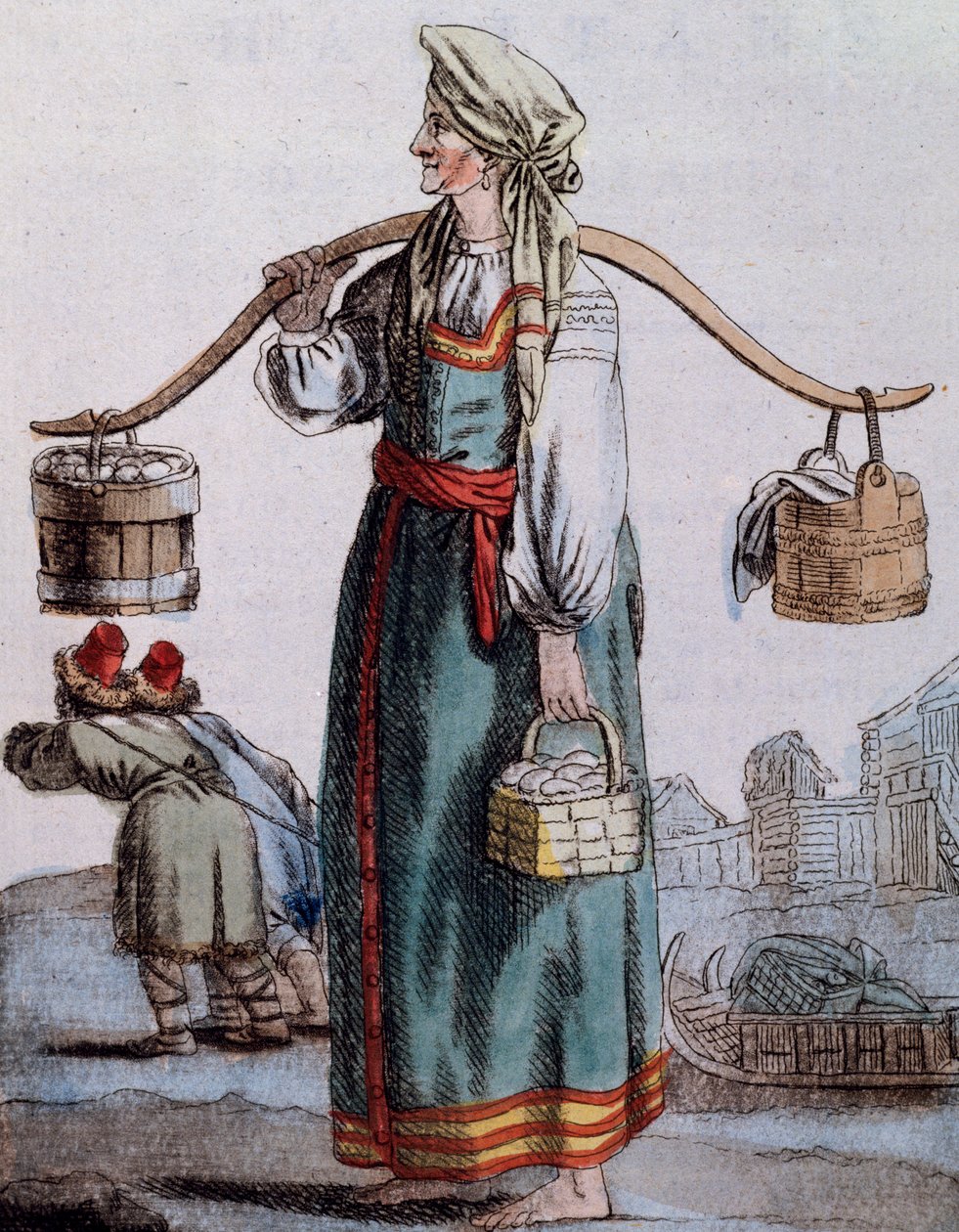 Eggs Seller in St Petersburg by Jacques Grasset de Saint-Sauveur