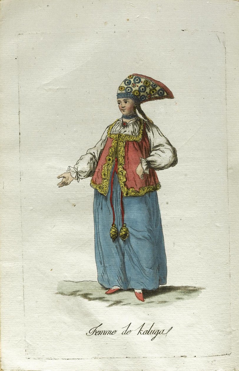 A Maiden from Kaluga in Festive Dress by Jacques Grasset de Saint-Sauveur