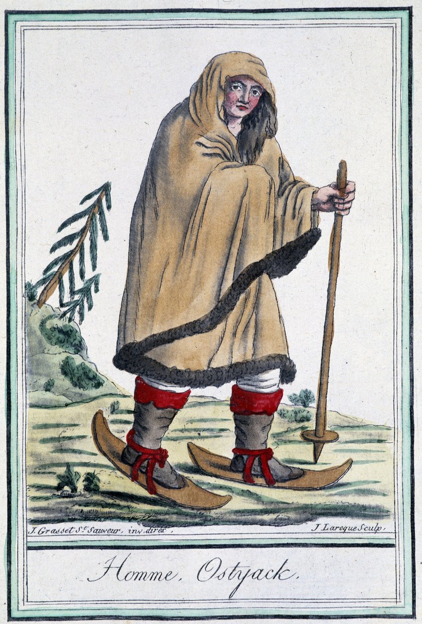 Ostyak Man on Skis - in 