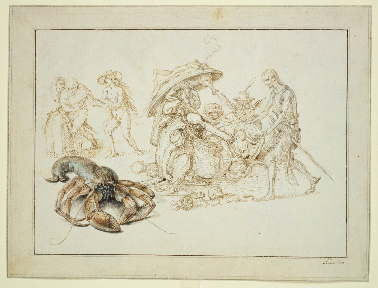 Lobster and Two Witches by Jacques II de Gheyn