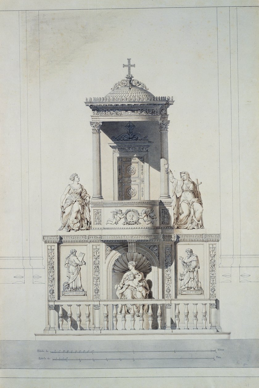 Design for a Pulpit, c.1825 by Jacques Ignace Hittorff