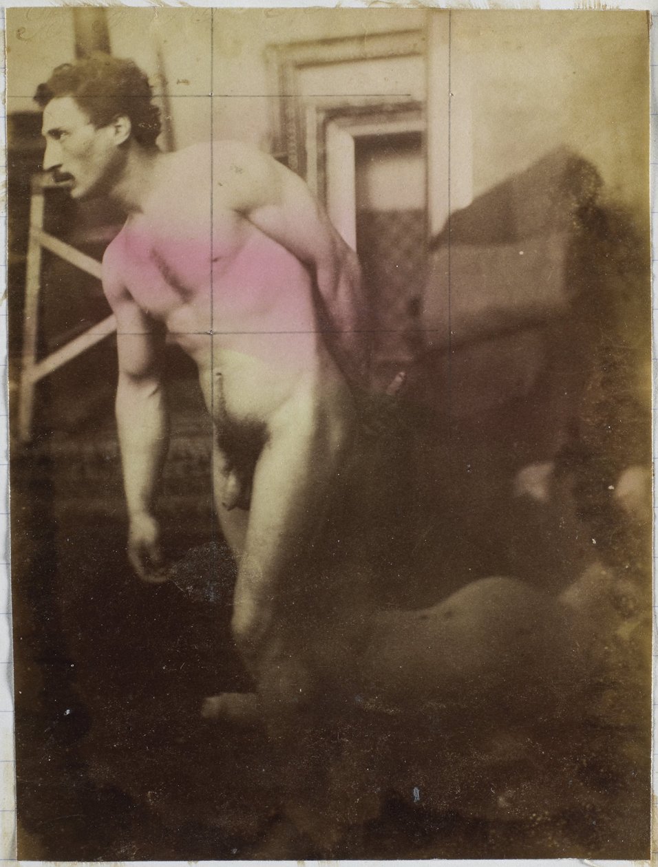 Study of a male nude model, in the studio of Jacques de Lalaing by Jacques Lalaing (attributed to)