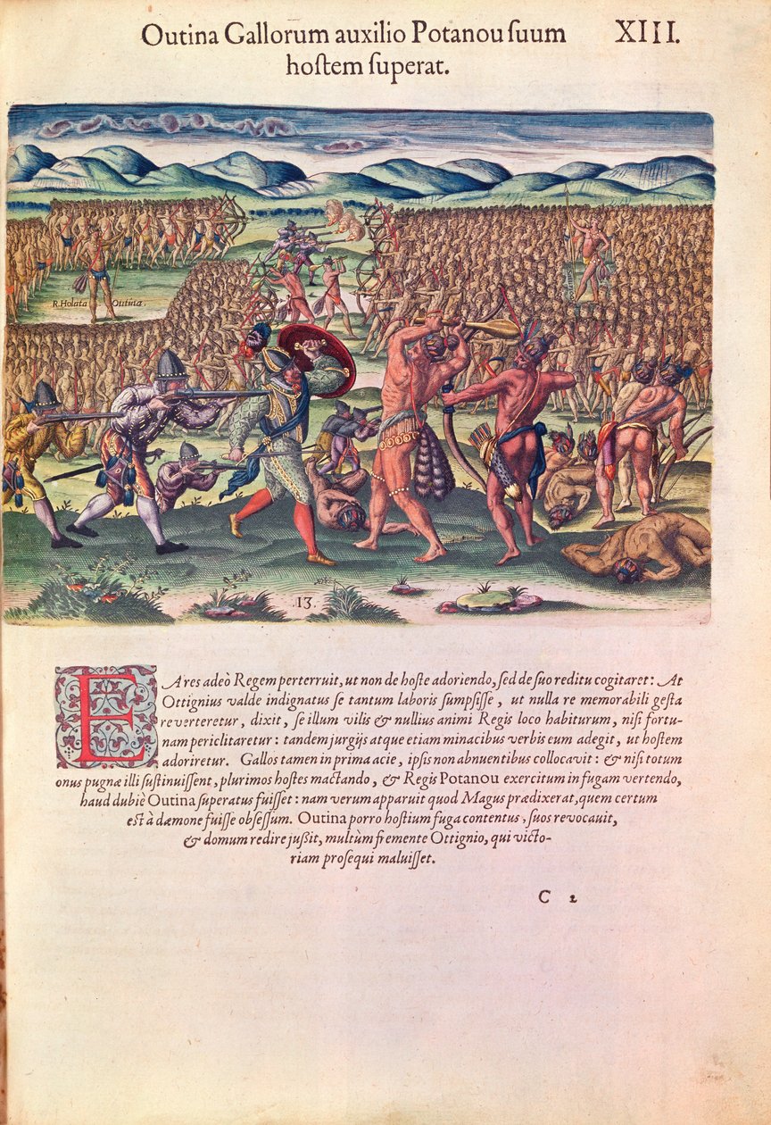 The French Help the Indians in Battle, from 