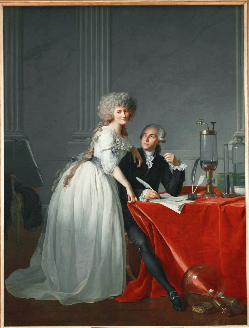 Antoine Laurent Lavoisier and Wife, French Chemist Executed During the French Revolution by Jacques Louis David
