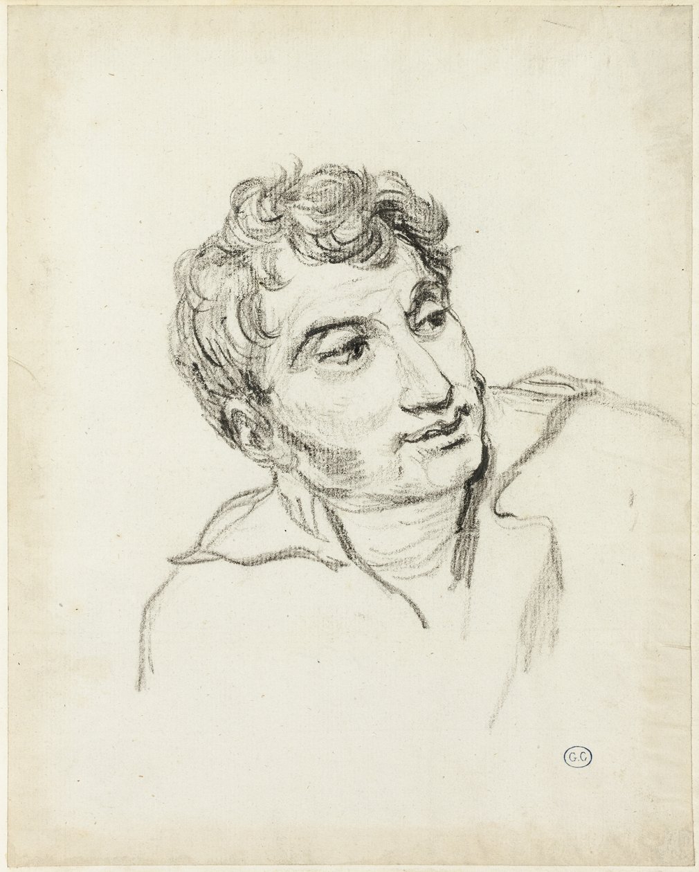 Bust of a Man, Head Turned to Right by Jacques Louis David