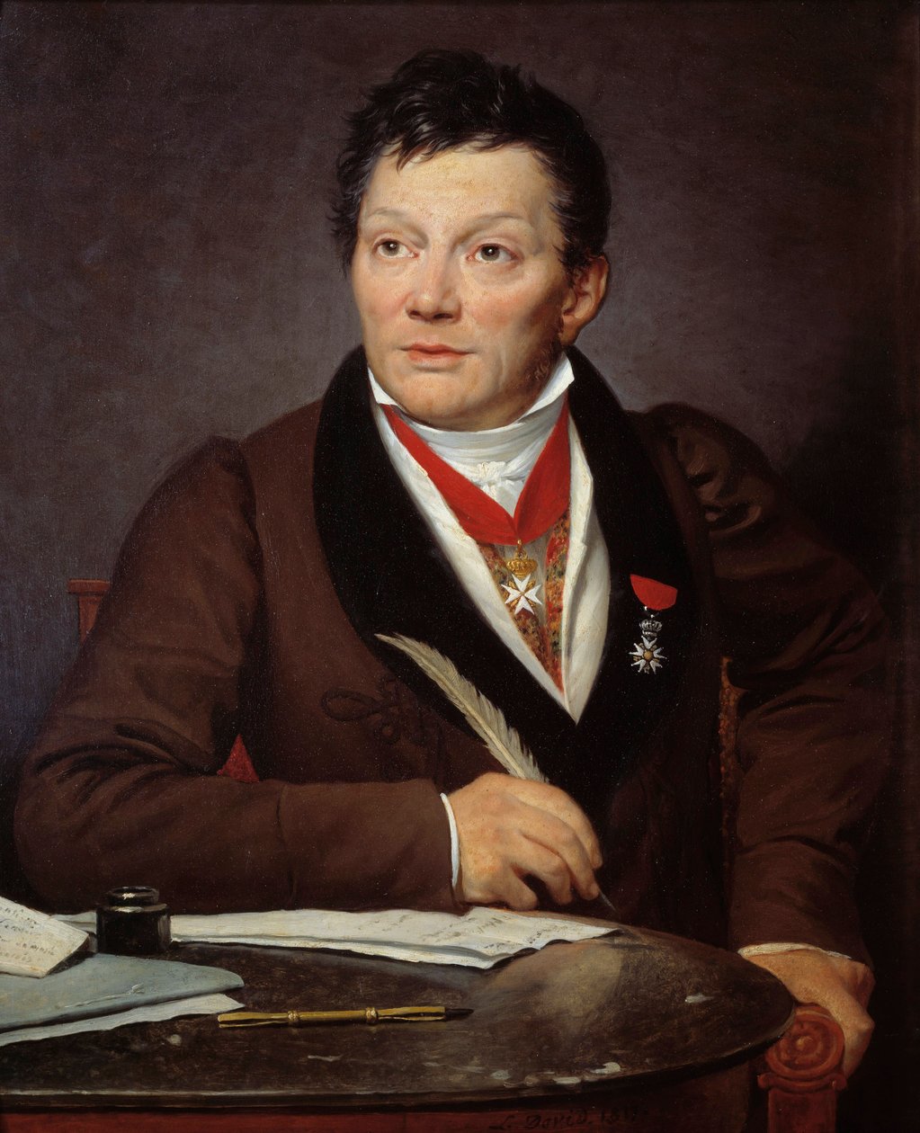 Portrait of Alexandre Lenoir, Archaeologist and Curator of the Museum of French Monuments by Jacques Louis David