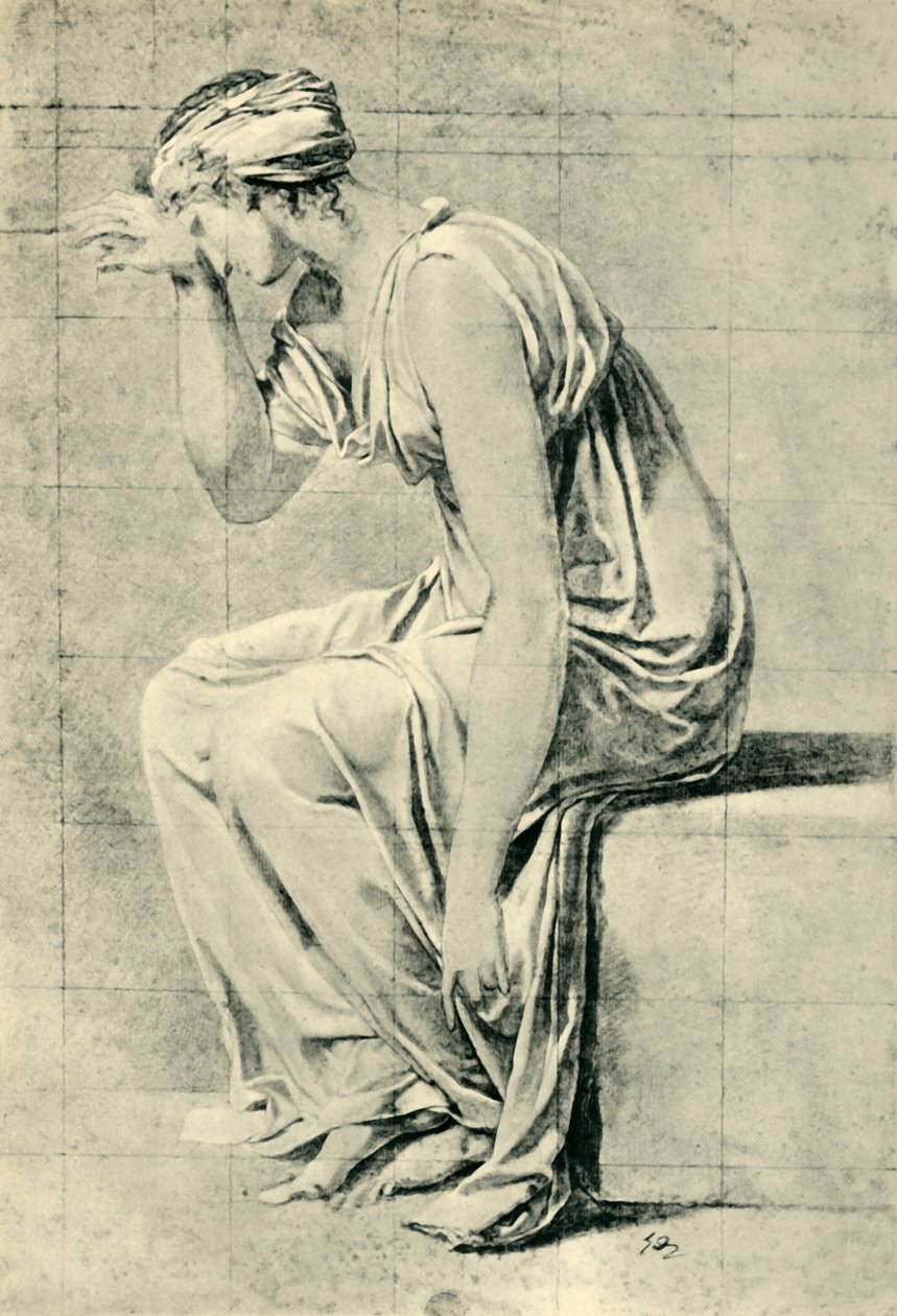 Seated woman by Jacques Louis David