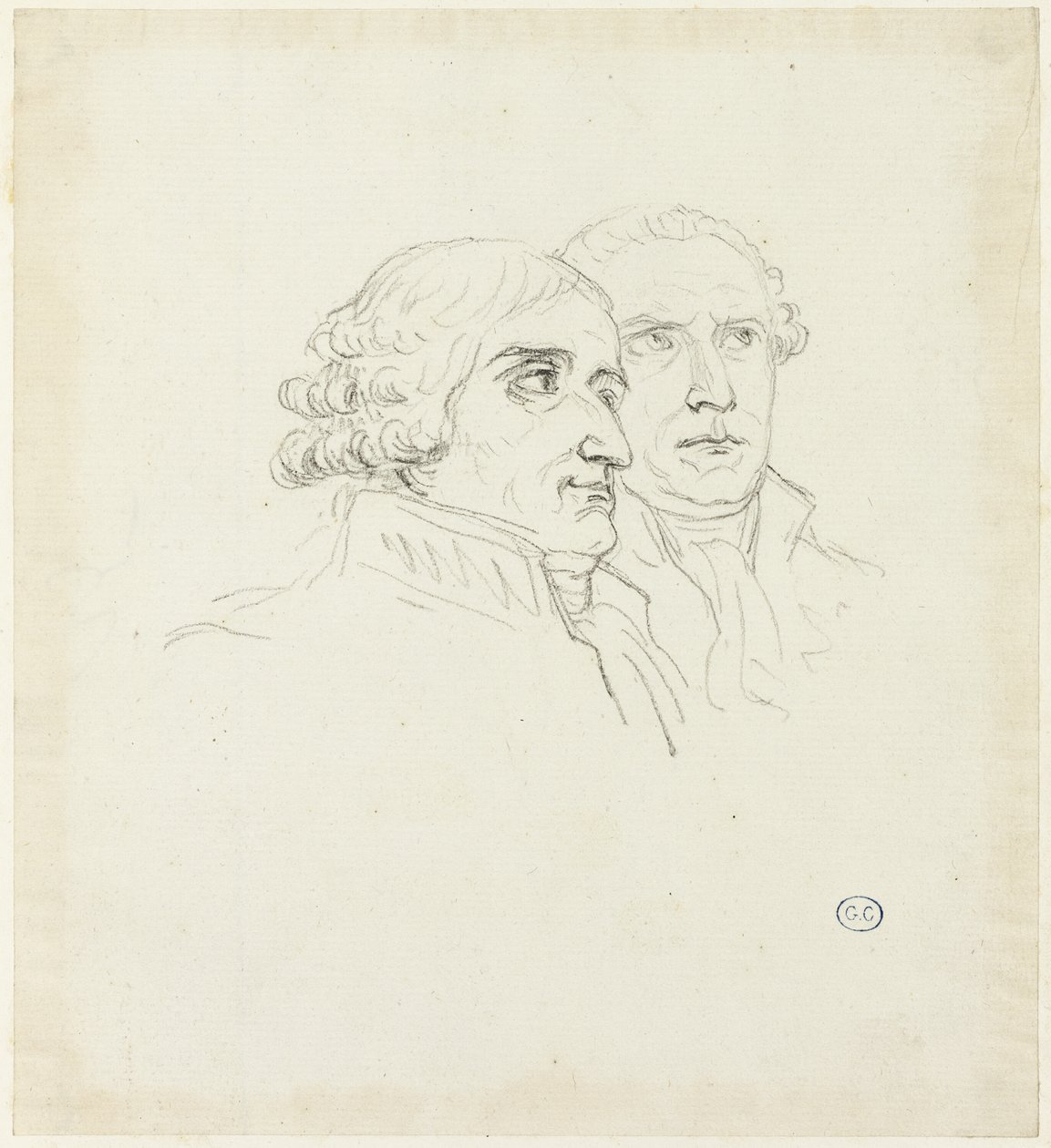 Studies for Distribution of Eagles: The Arch-Chancellor, Cambacérès and the Arch-Treasurer, Lebrun by Jacques Louis David