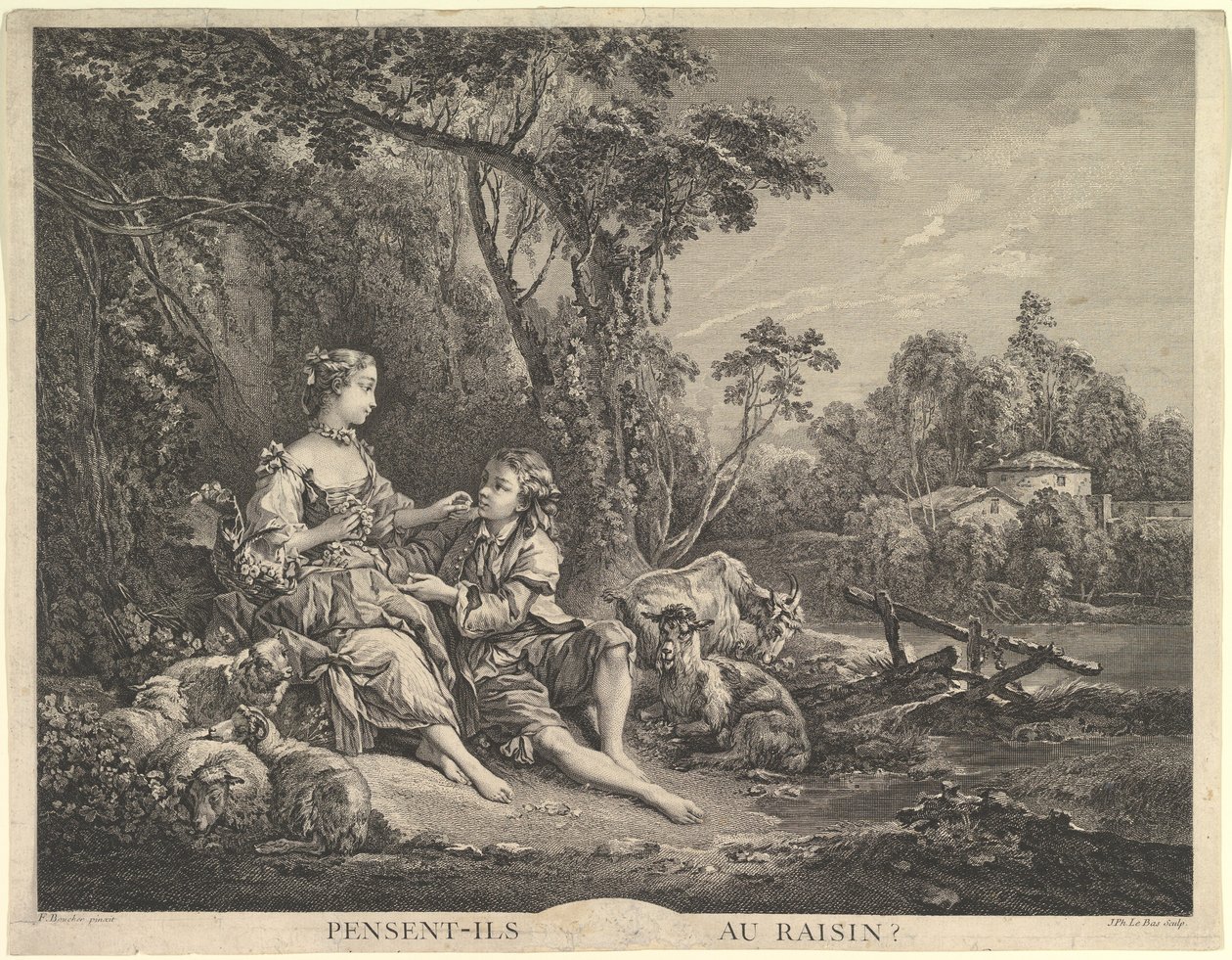 Are They Thinking About the Grape by Jacques Philippe Le Bas