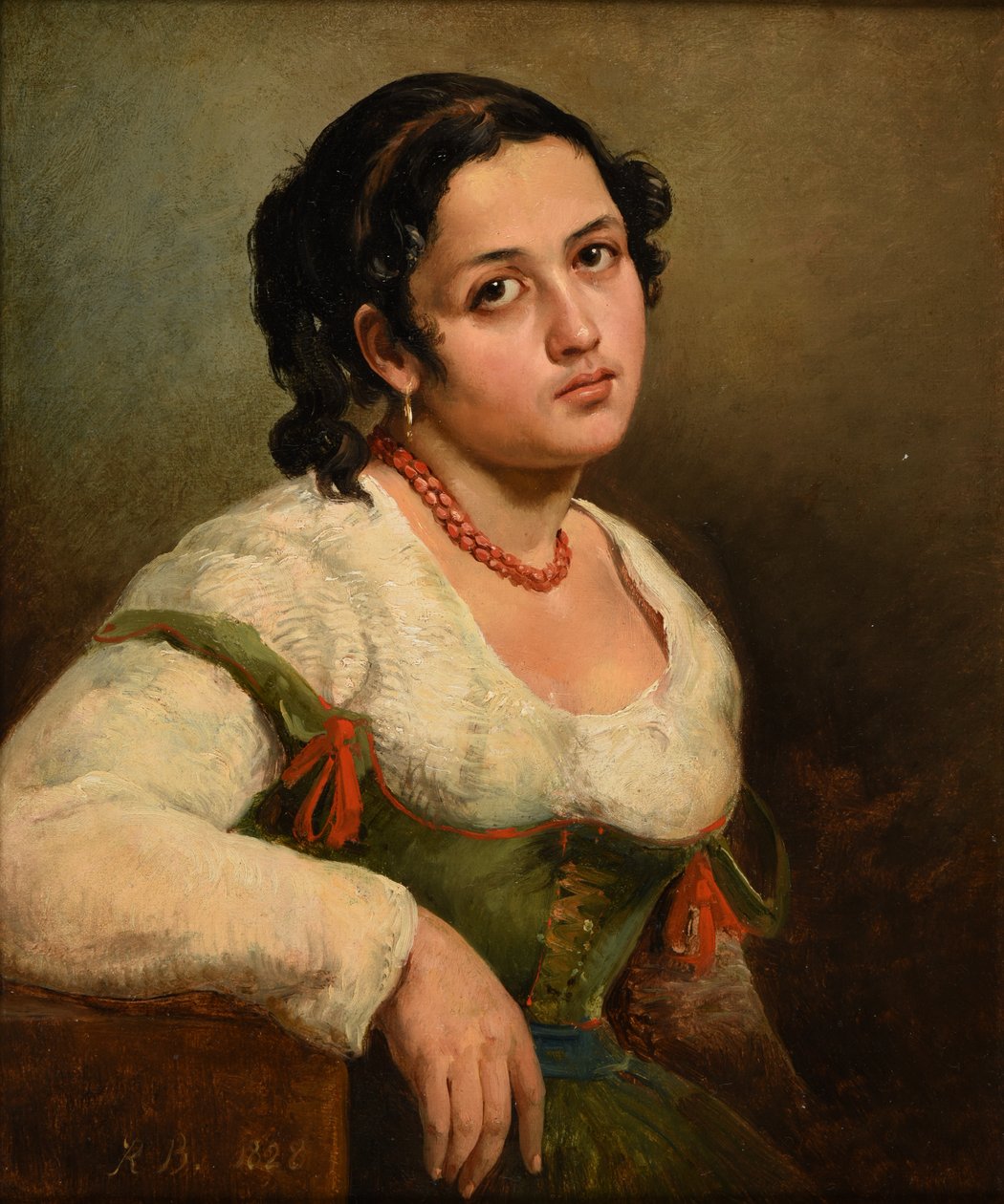 Italian Woman by Jacques Raymond Brascassat