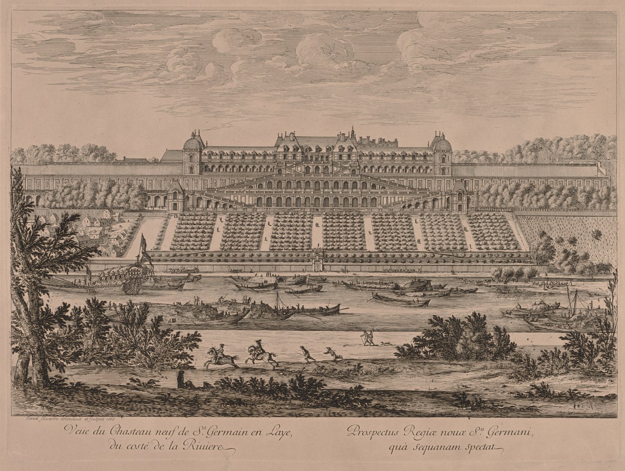 Chateau of St. Germain en Laye from the River by Jacques Rigaud