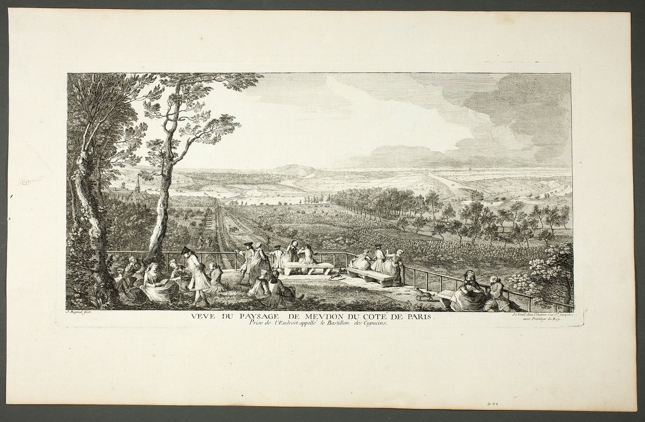 Landscape View of Meudon towards Paris by Jacques Rigaud