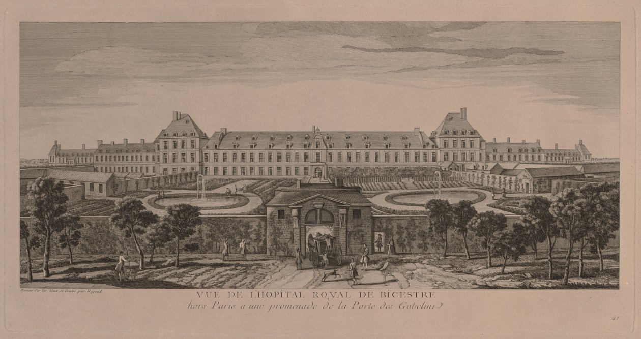 The Royal Hospital of Bicestre by Jacques Rigaud