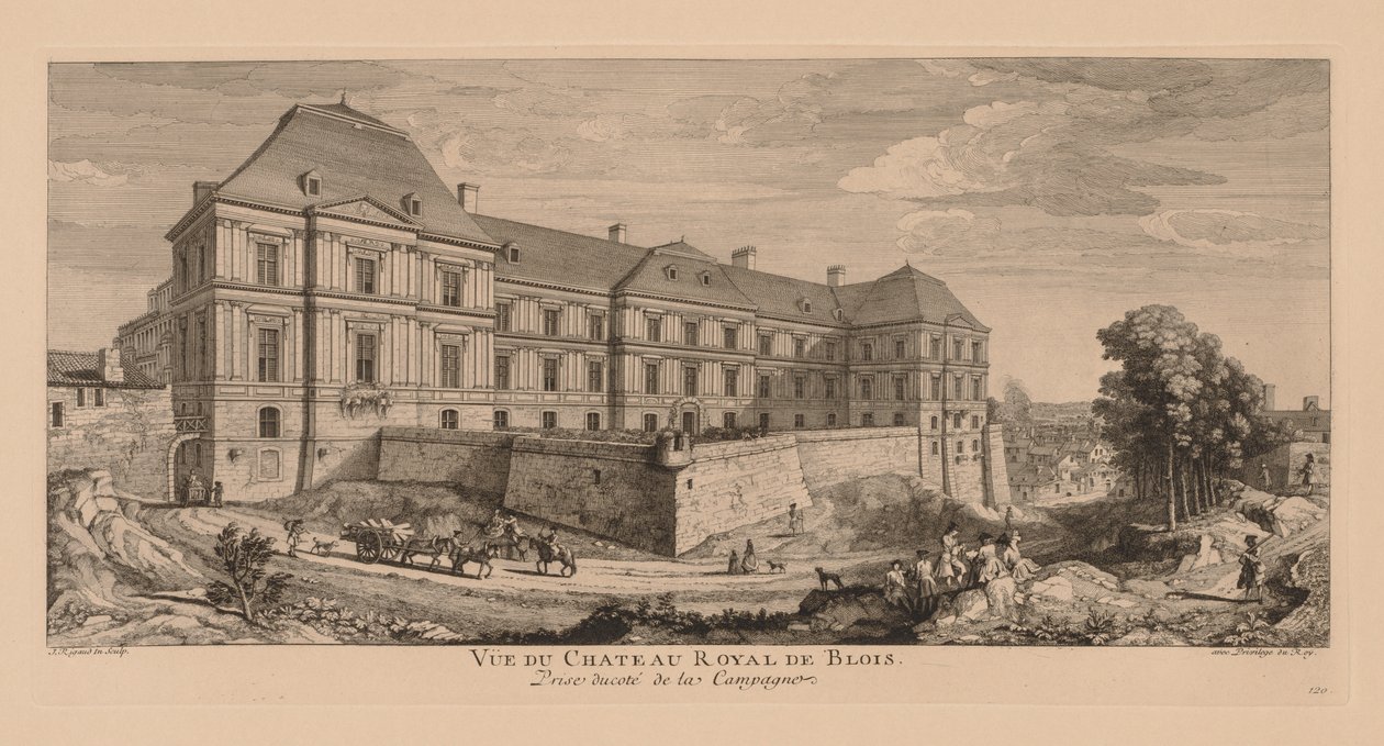 View of the Royal Château of Blois, Taken from the Countryside by Jacques Rigaud