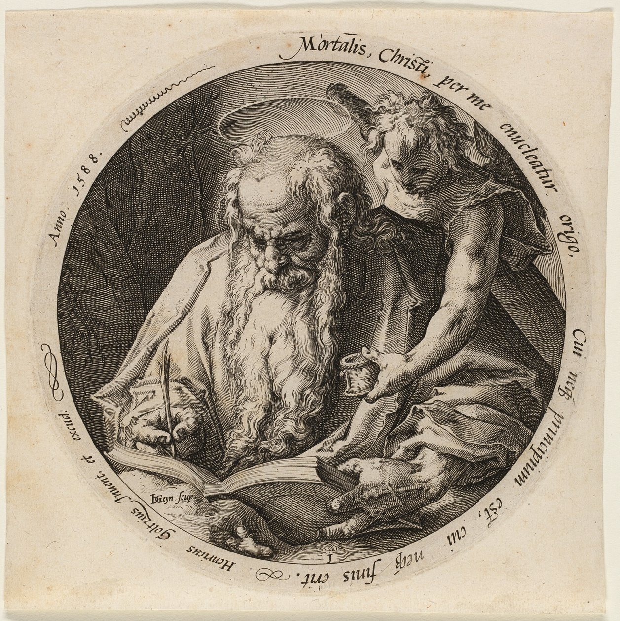 Saint Matthew, plate one from The Four Evangelists by Jacques de Gheyn II