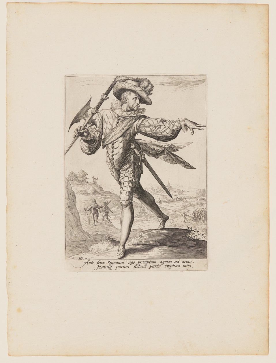 Sergeant, from Officers and Soldiers of the Bodyguard of Emperor Rudolph II by Jacques de Gheyn II