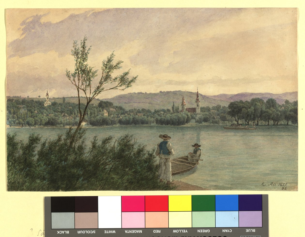Danube Arm with Kamenitz near Peterwardein by Jakob Alt