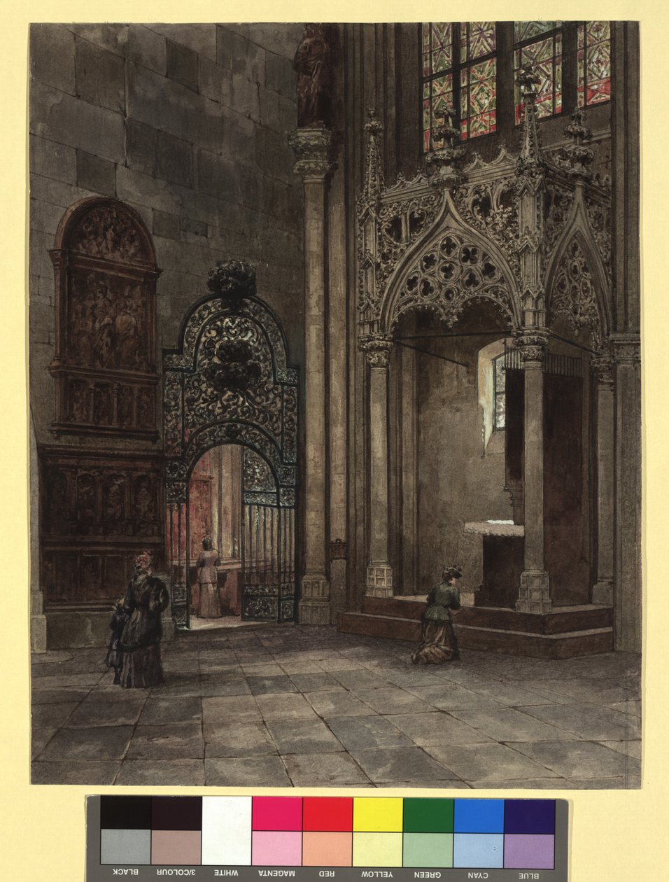 Gothic Canopy in St. Stephen before the Cross Chapel by Jakob Alt