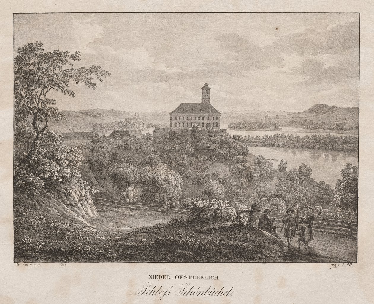 Lower Austria, Schöbüchel Castle by Jakob Alt