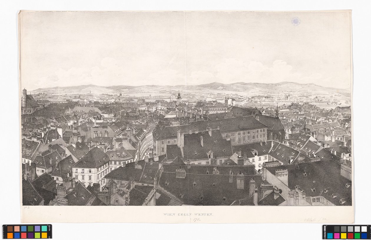 Panorama of Vienna to the West, from St. Peter