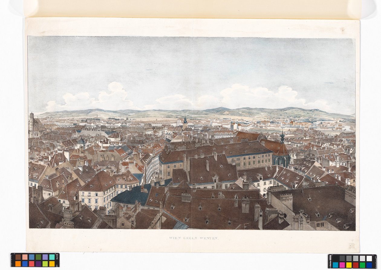 Panorama of Vienna towards the West, from St. Peter