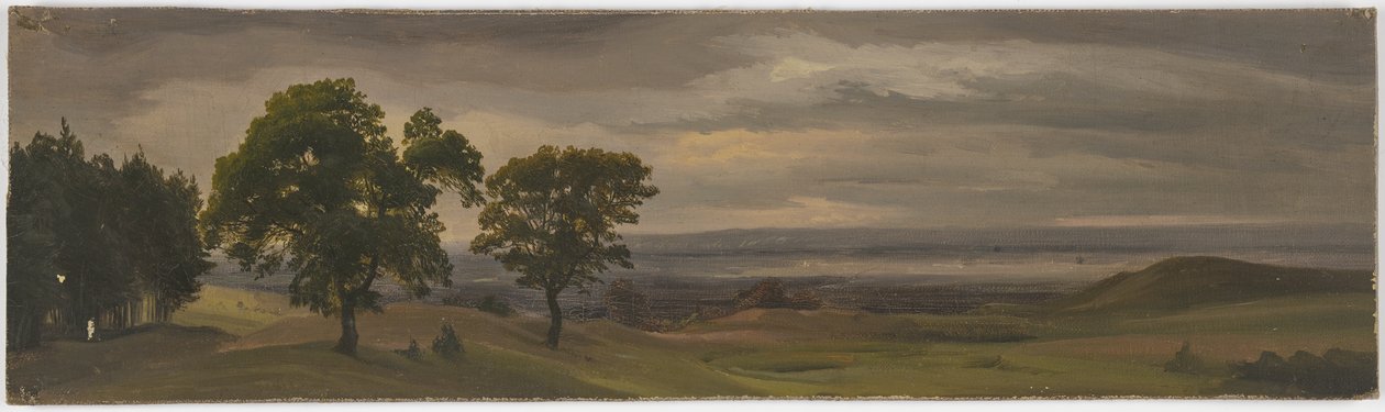 Evening Meadow Landscape by Jakob Becker