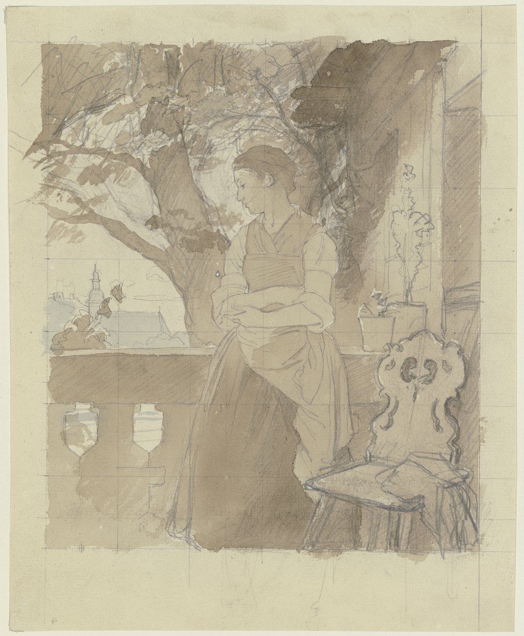 Girl on the Veranda by Jakob Becker