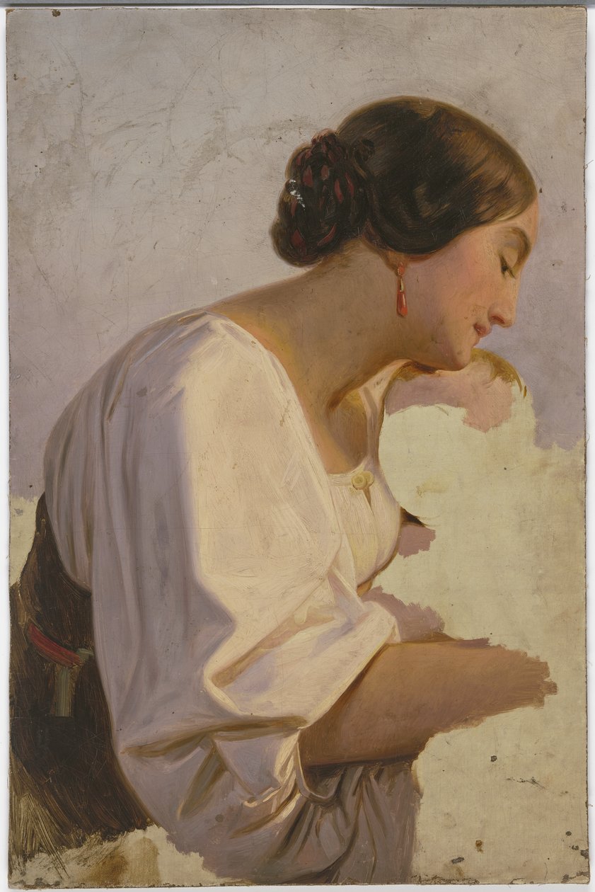 Girl with Earrings by Jakob Becker