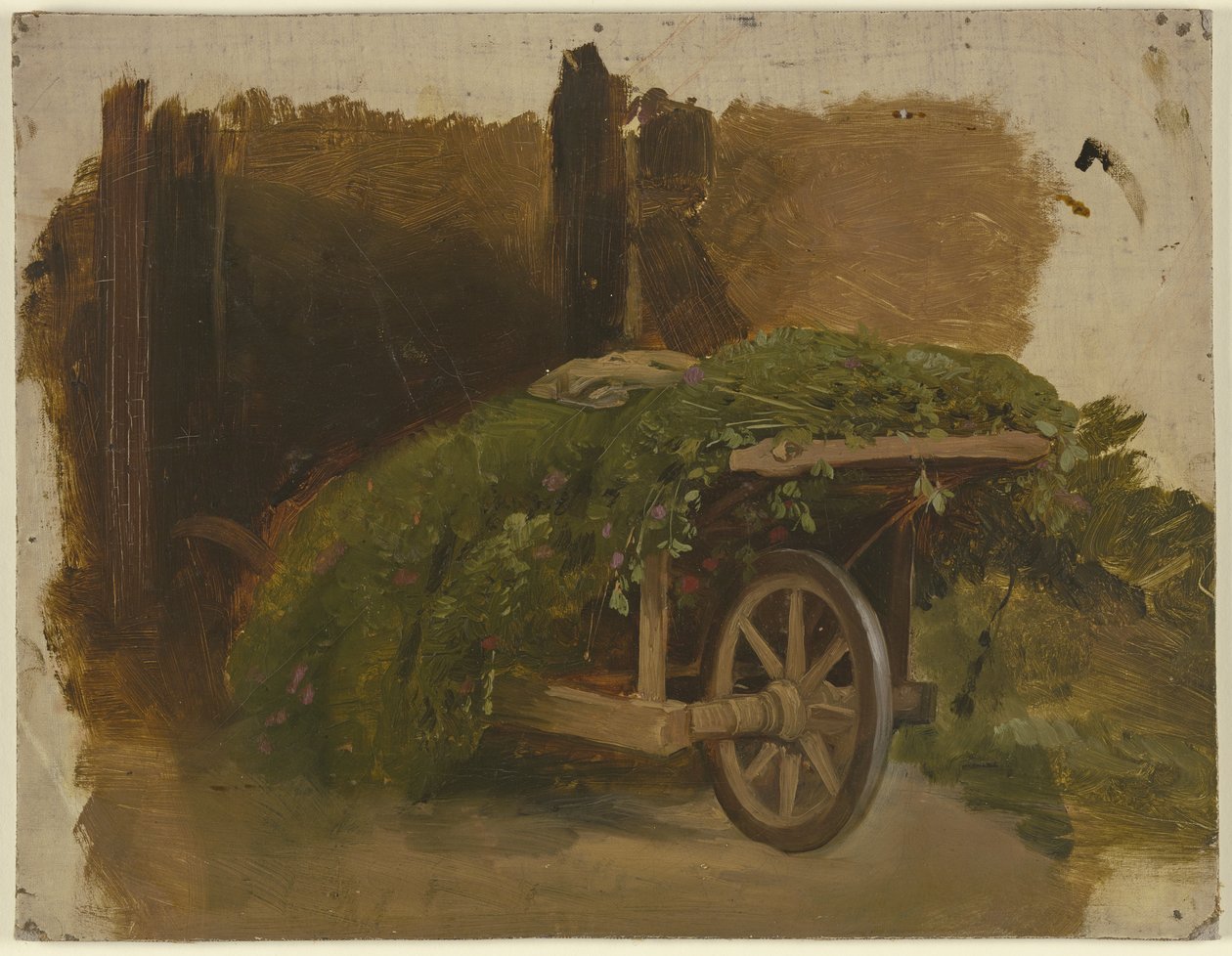 Cart Loaded with Cut Grass by Jakob Becker