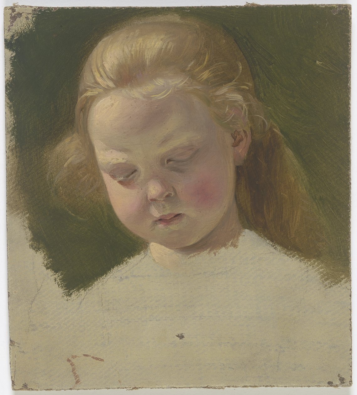 Little Girl with Long Hair by Jakob Becker