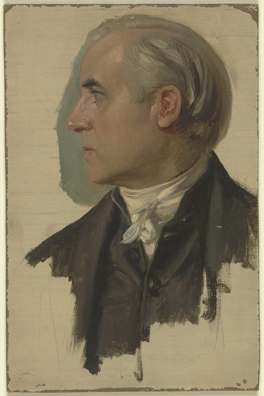 Man in Profile to the Left by Jakob Becker
