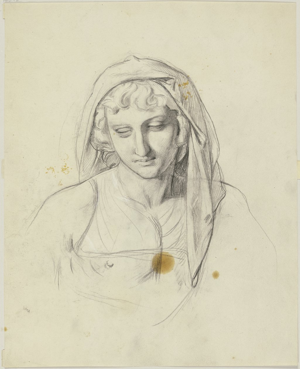 Female Head, Covered with a Cloth by Jakob Becker