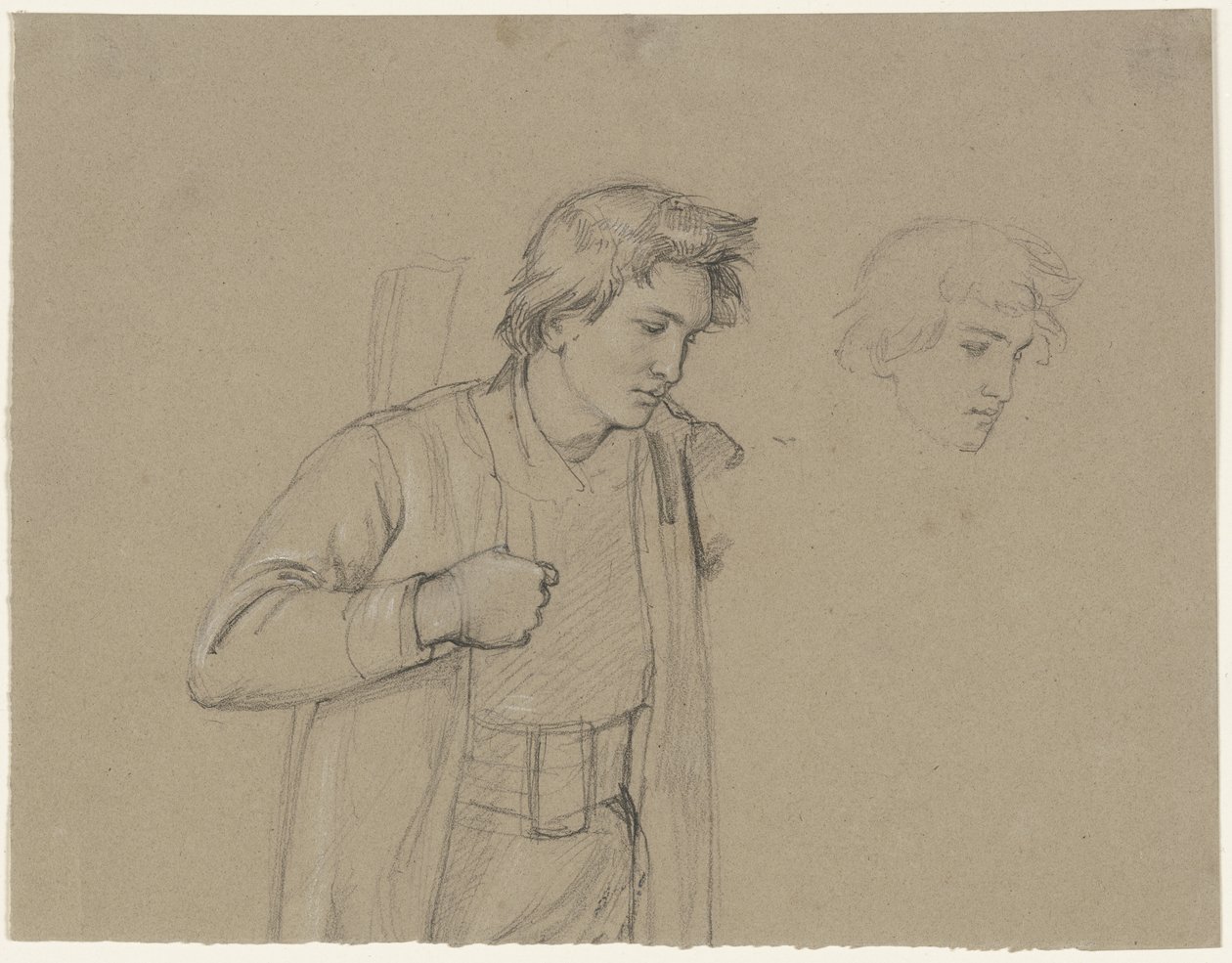 Young Man in Half Figure by Jakob Becker
