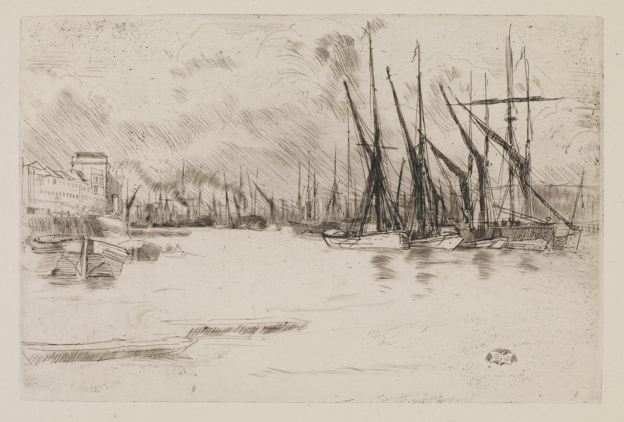 From Pickle-Herring Stairs, c.1878 by James Abbott McNeill Whistler