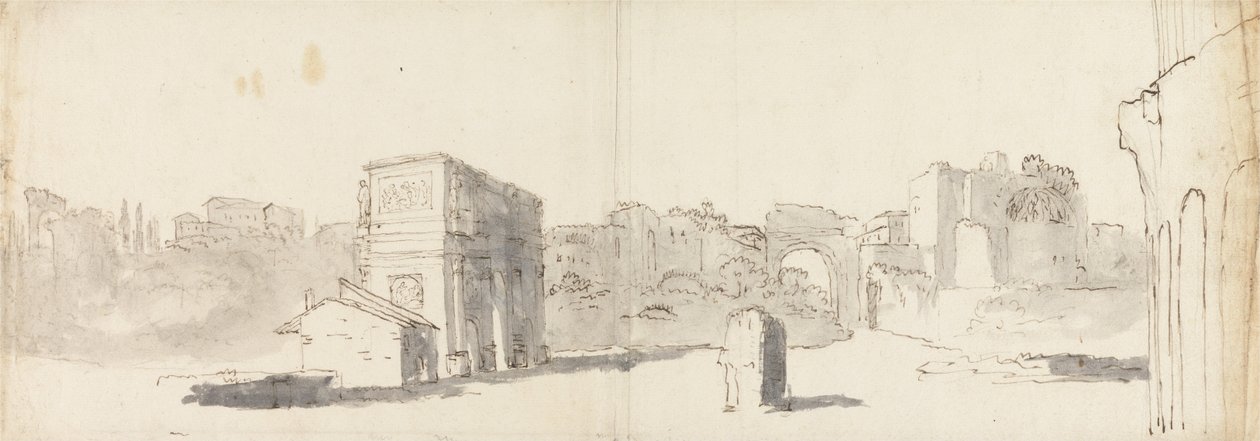Rome: A View of the Arch of Constantine with Other Ruins by James Barry