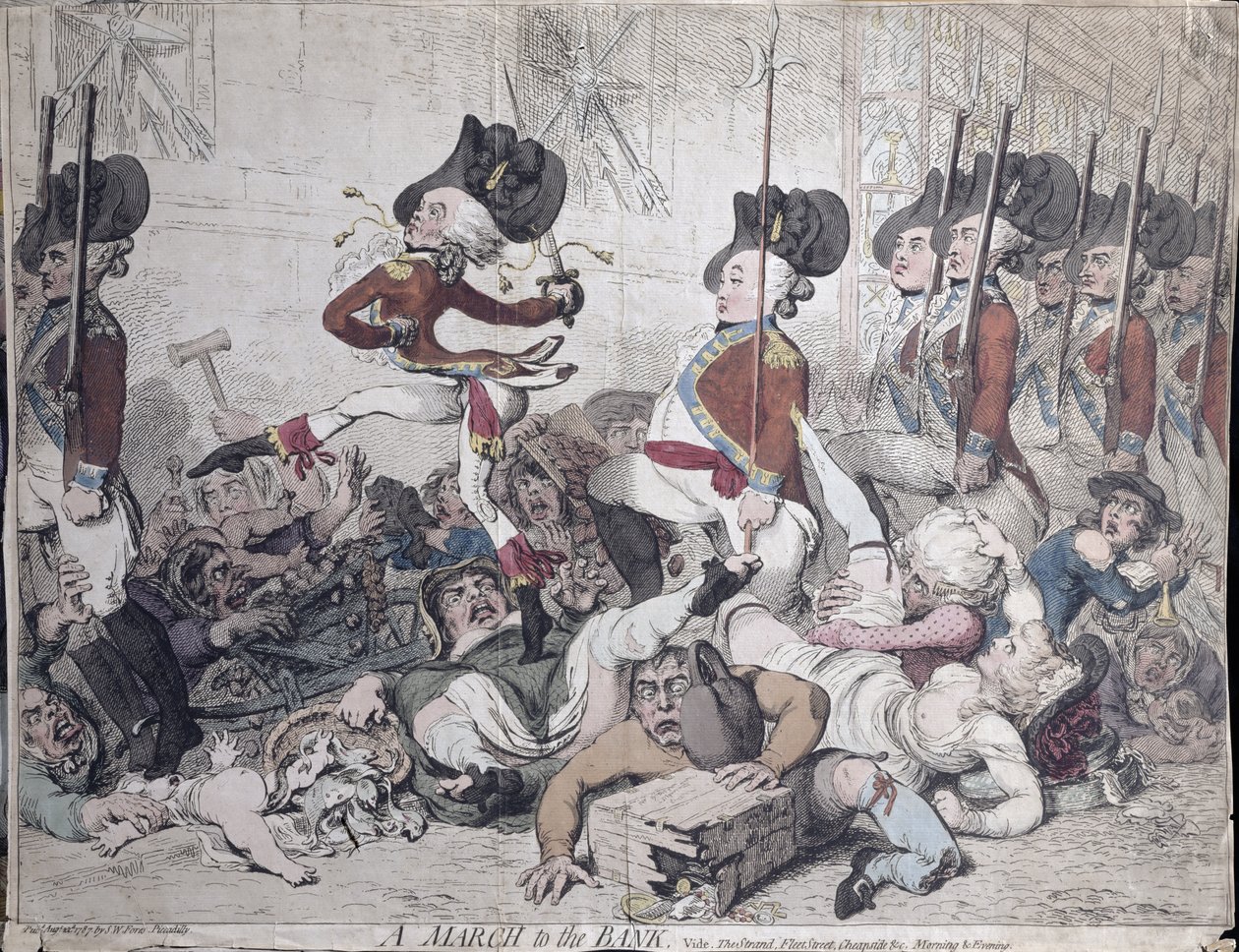 A March to the Bank by James Gillray