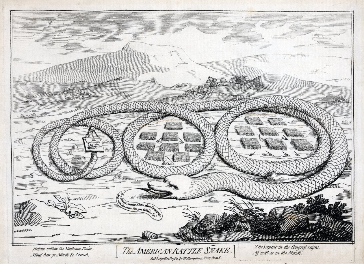 The American Rattle Snake, 1782 by James Gillray