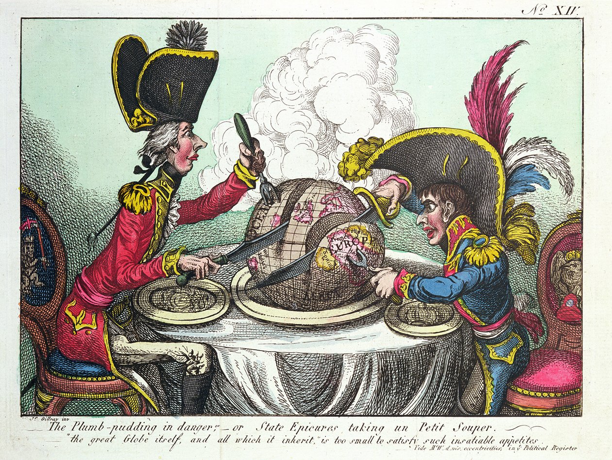 The Plum Pudding in Danger by James Gillray