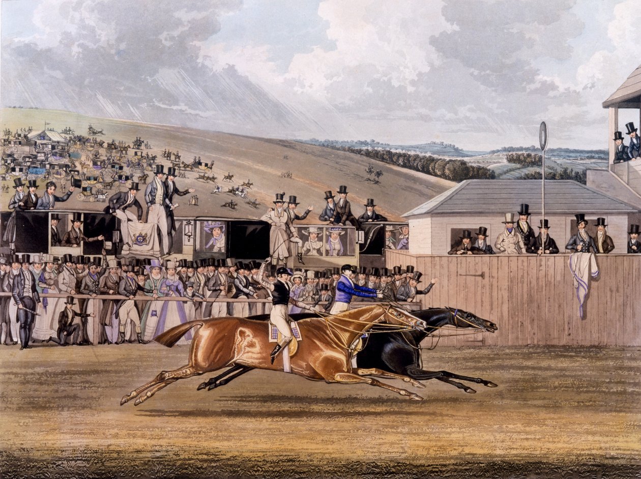Derby Day at Epsom, 1828 by James Pollard