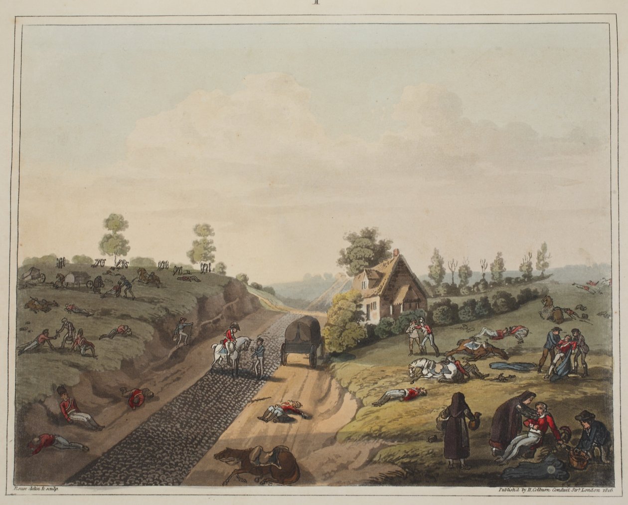 View of the Cottage of Valette, with the Road on the Left Leading to Frischermont by James Rouse