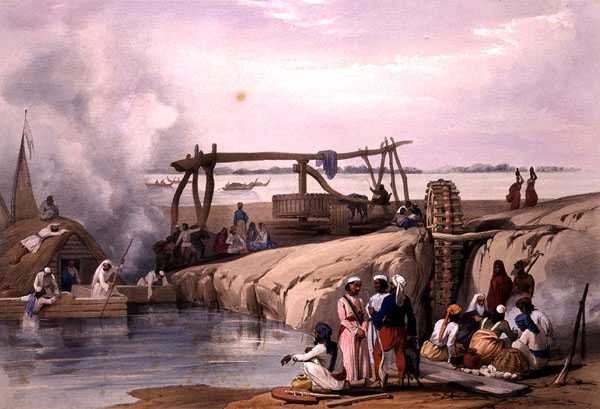 A Scene on the River Sutledge, in the Punjab, from 