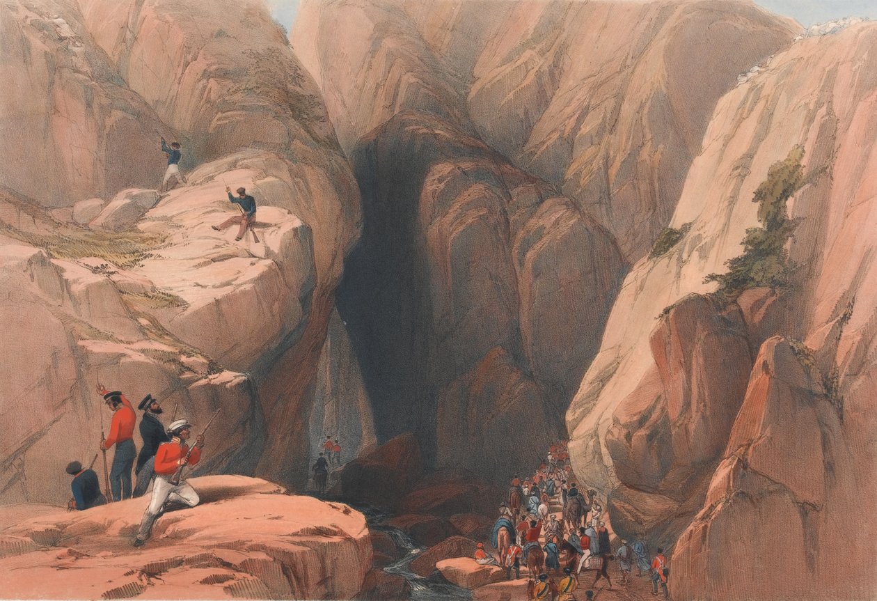 Entrance into the Kojak Pass from Parush by James (after) Atkinson