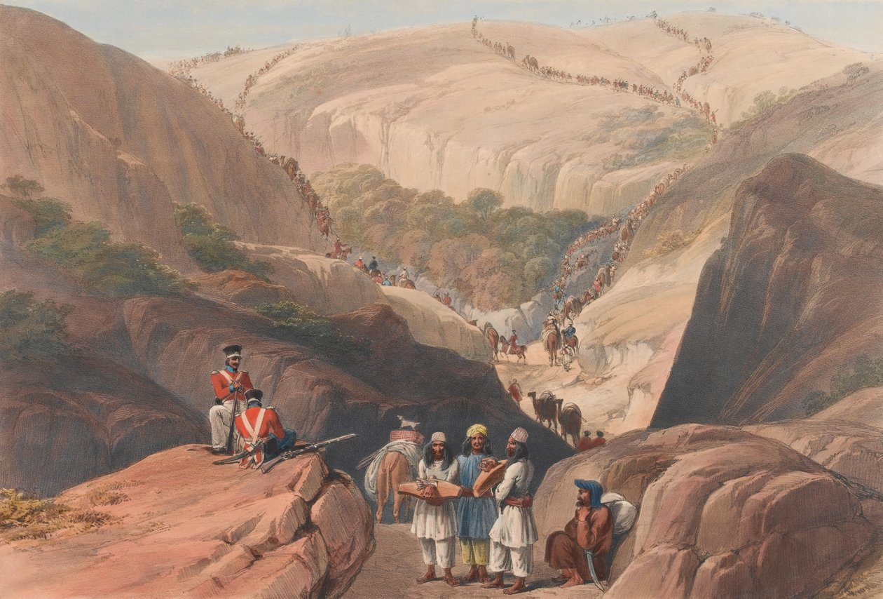The First Descent through the Koojah Pass by James (after) Atkinson