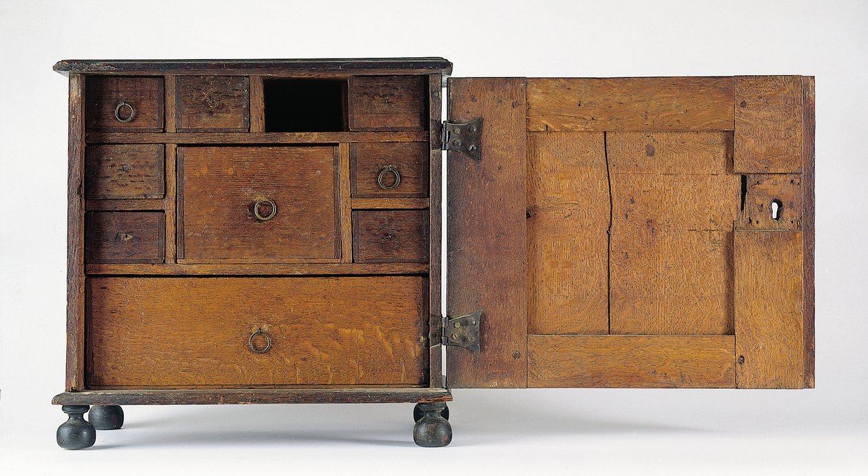 The Joseph and Bathsheba Pope Carved and Applied Valuables Cabinet by James (attr. to) Symonds