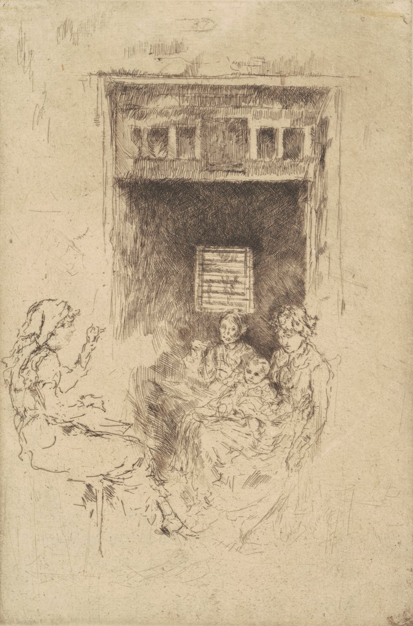 Bead-Stringers, 1880 by James Abbott McNeill Whistler