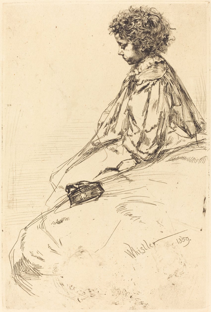 Bibi Lalouette, 1859 by James Abbott McNeill Whistler