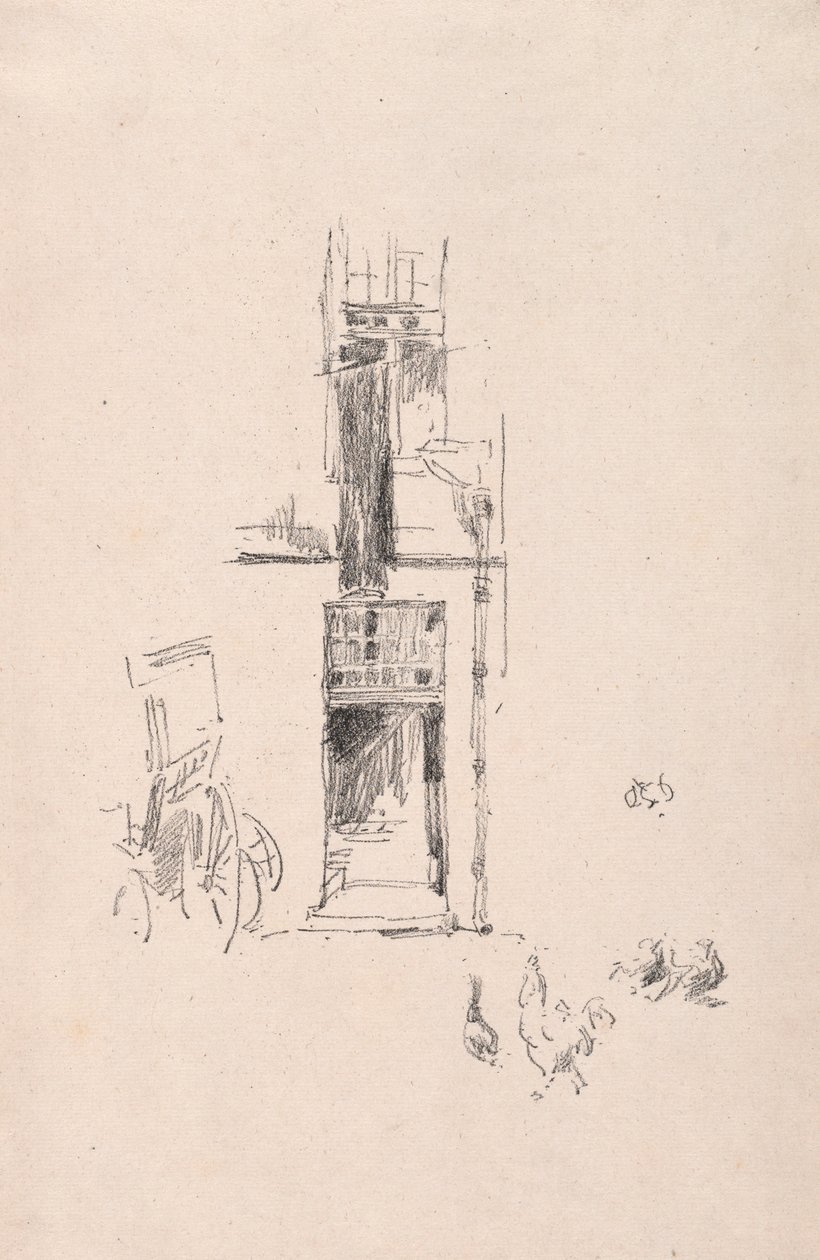 Cocks and Hens, Hotel Colbert by James Abbott McNeill Whistler