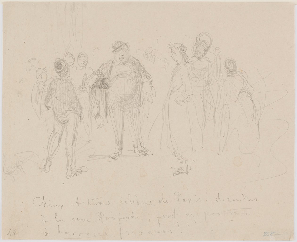 Deux Artistes Célèbres de Paris, 1858 by James Abbott McNeill Whistler