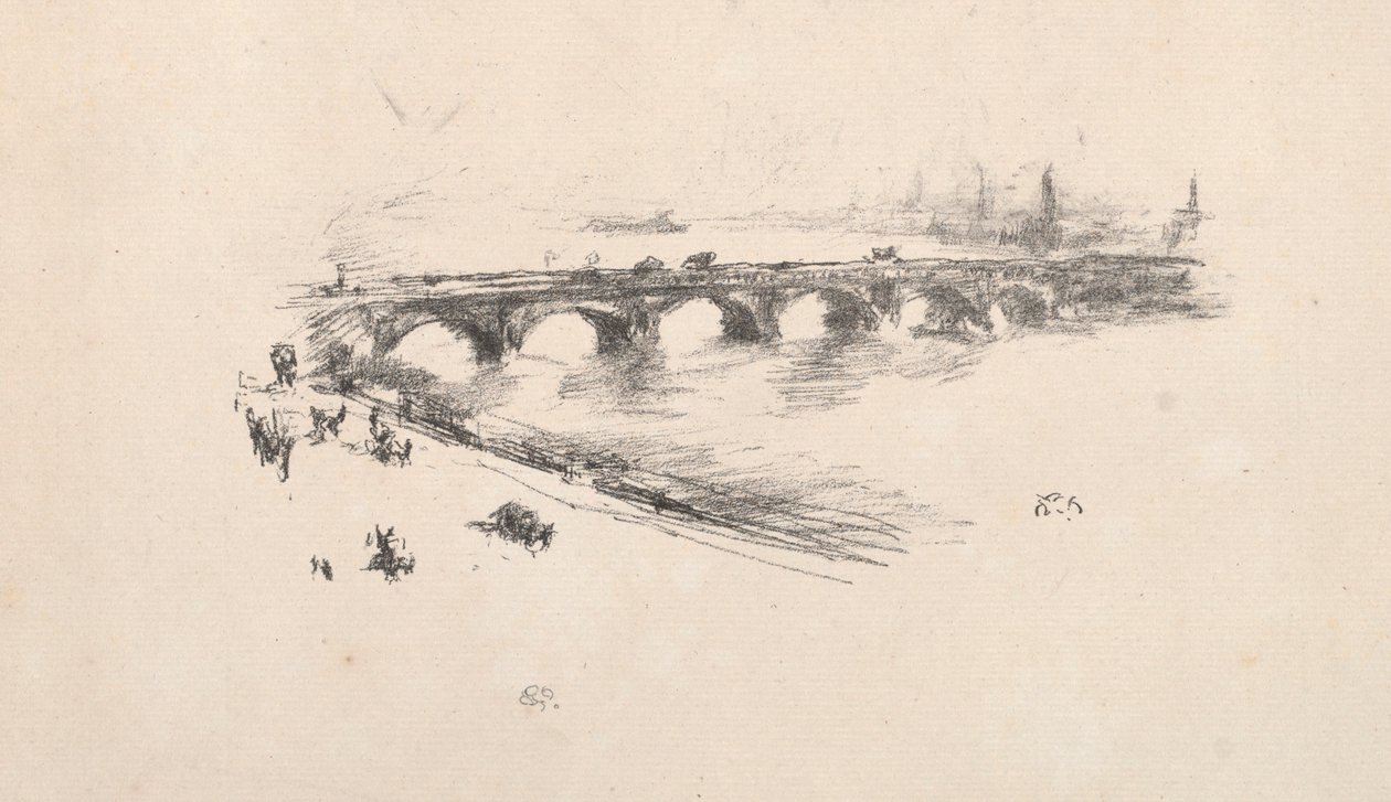 Evening, Little Waterloo Bridge by James Abbott McNeill Whistler