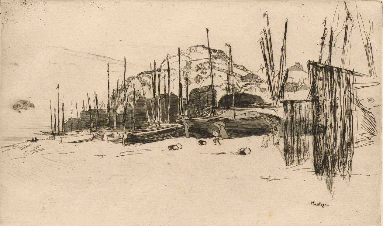 Fishing Boats, Hastings by James Abbott McNeill Whistler